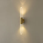 Aplique de Parede em Latão Antigo com Cúpula de Vidro Ondulado, Luz LED
