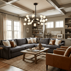 Firefly sputnik chandelier with arms radiating outward