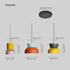Dimension drawing for the Clérachic two-tone dome pendant: 30 cm (11.8″) ceiling canopy, with shade sizes 19–29 cm (7.5–11.4″) wide and 22–28 cm (8.7–11″) tall.