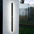 Linear Metal Outdoor Wall Light With Acrylic Diffuser, Black