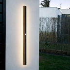Linear Metal Outdoor Wall Light With Acrylic Diffuser, Black