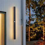 Linear Metal Outdoor Wall Light With Acrylic Diffuser, Black