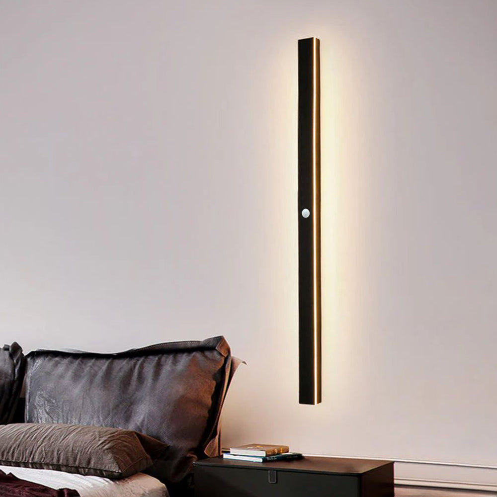 Applique murale extérieure LED minimaliste, métal et acrylique, 8 tailles