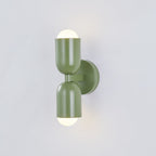 Double-Headed Wall Light, Colorful Painted Metal Shades, E26 LED Included