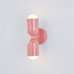 Double-Headed Wall Light, Colorful Painted Metal Shades, E26 LED Included