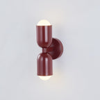 Double-Headed Wall Light, Colorful Painted Metal Shades, E26 LED Included