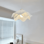Taklampe med stoffskjerm, varm LED-omgivelsesbelysning for soverom