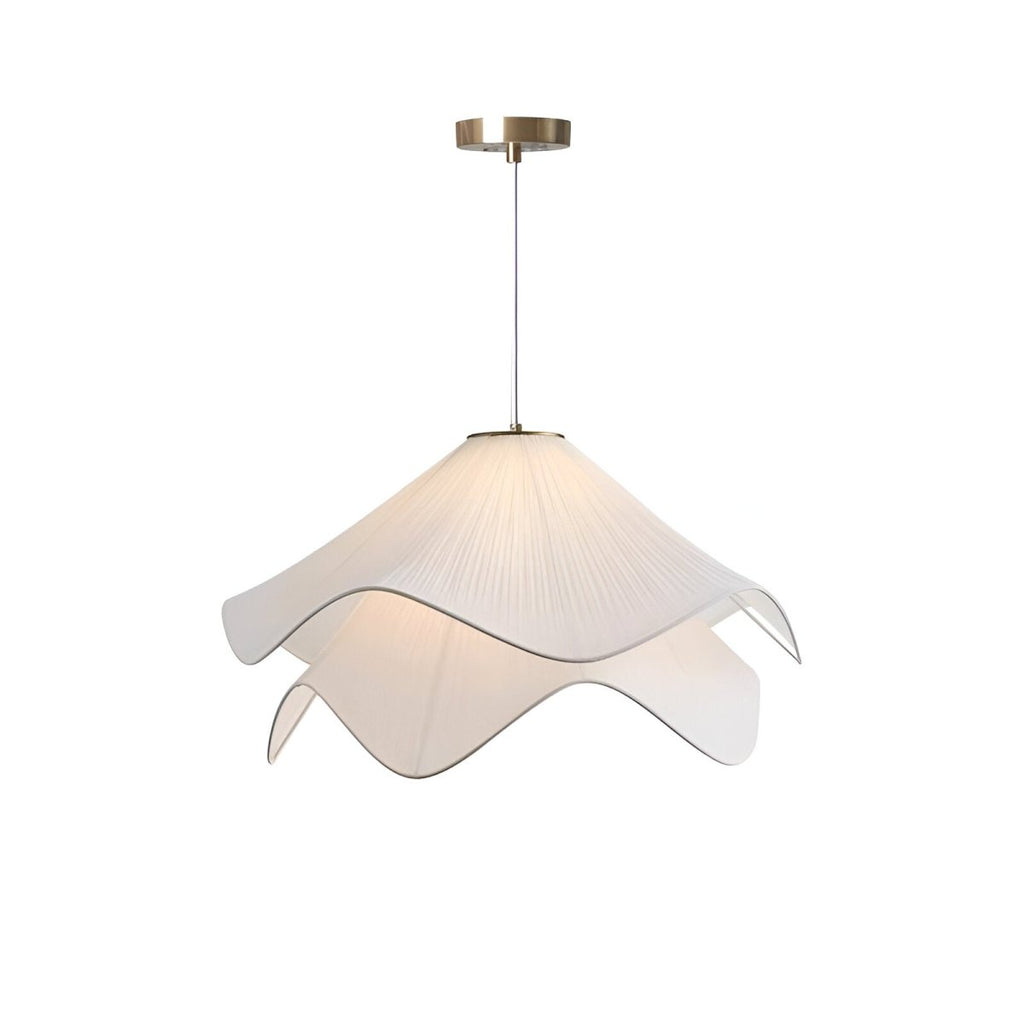 Taklampe med stoffskjerm, varm LED-omgivelsesbelysning for soverom