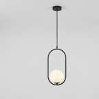 Luminária de Teto, Estrutura Dourada em Globo, Difusor de Vidro Fosco para Interiores Modernos