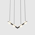 Black and White Glass Pendant Light, Adjustable Height, E26/E27 Base