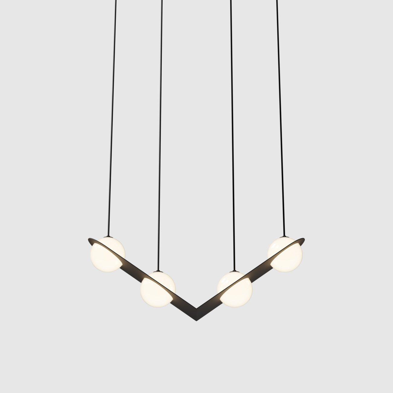 Black and White Glass Pendant Light, Adjustable Height, E26/E27 Base