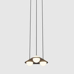 Black and White Glass Pendant Light, Adjustable Height, E26/E27 Base