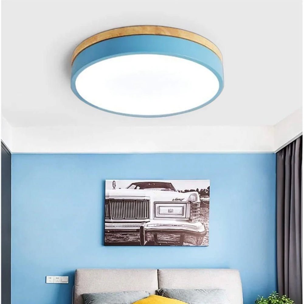 Round LED Ceiling Light, 12-Inch Layered Frame With Circular Diffuser
