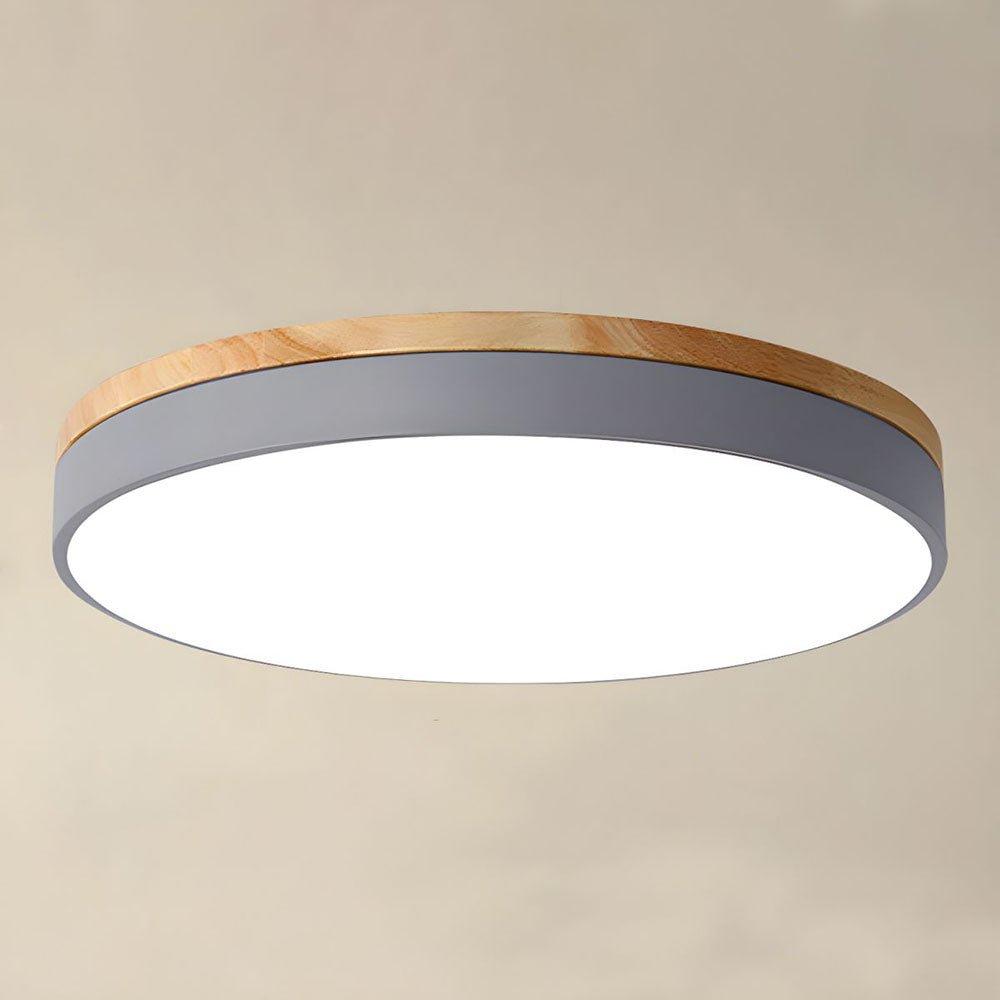 Round LED Ceiling Light, 12-Inch Layered Frame With Circular Diffuser