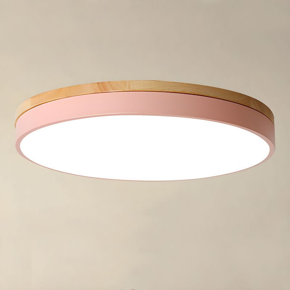 Round LED Ceiling Light, 12-Inch Layered Frame With Circular Diffuser