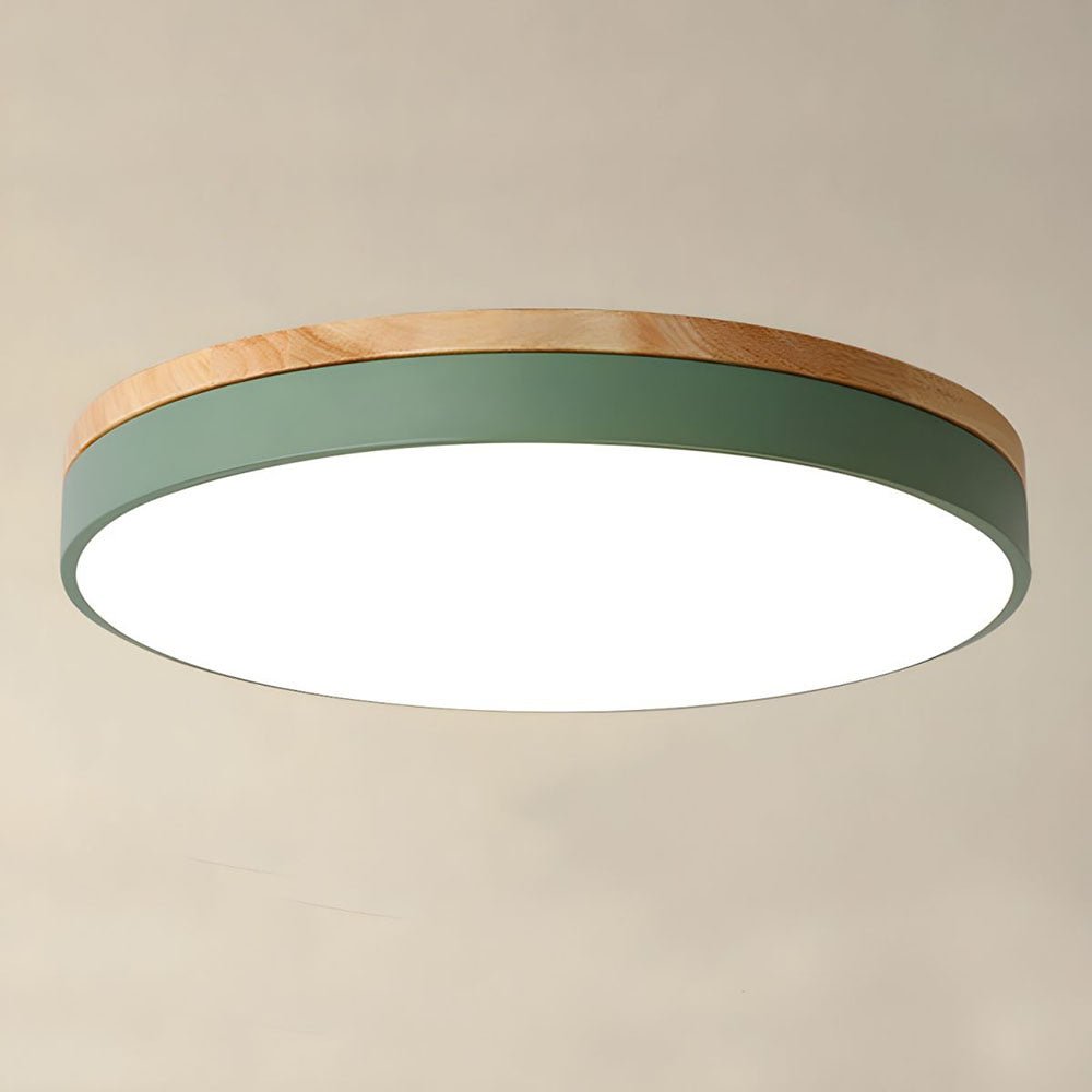Round LED Ceiling Light, 12-Inch Layered Frame With Circular Diffuser