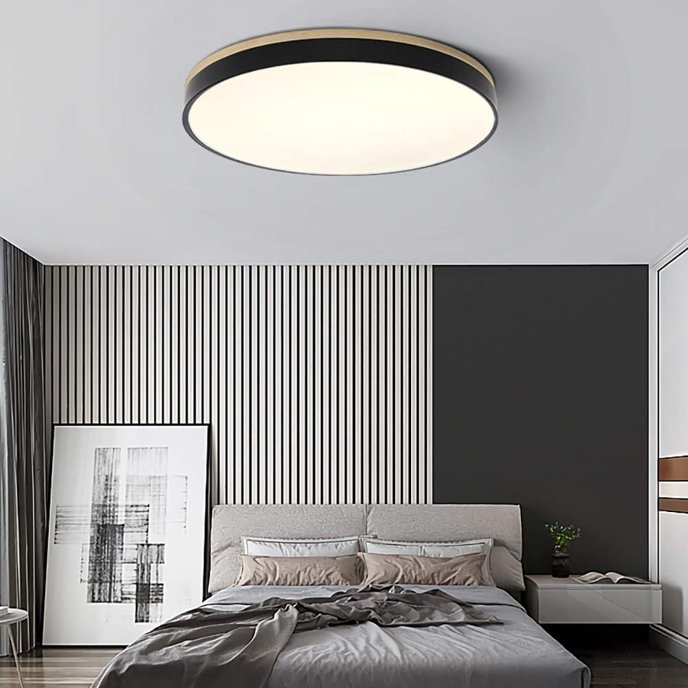 Round LED Ceiling Light, 12-Inch Layered Frame With Circular Diffuser