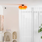 Indbygningsloftlampe, lagdelt tonet glas, integreret LED