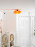 Indbygningsloftlampe, lagdelt tonet glas, integreret LED
