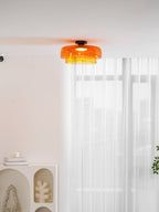 Indbygningsloftlampe, lagdelt tonet glas, integreret LED