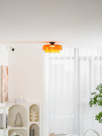Indbygningsloftlampe, lagdelt tonet glas, integreret LED