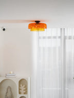 Indbygningsloftlampe, lagdelt tonet glas, integreret LED