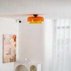 Indbygningsloftlampe, lagdelt tonet glas, integreret LED
