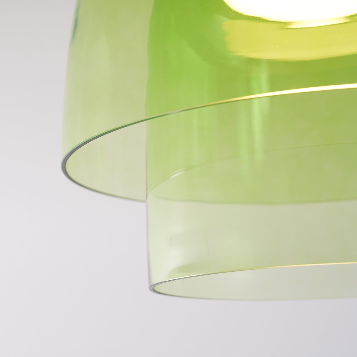 Indbygningsloftlampe, lagdelt tonet glas, integreret LED