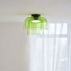 Indbygningsloftlampe, lagdelt tonet glas, integreret LED