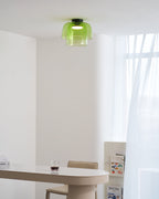 Indbygningsloftlampe, lagdelt tonet glas, integreret LED