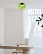 Indbygningsloftlampe, lagdelt tonet glas, integreret LED