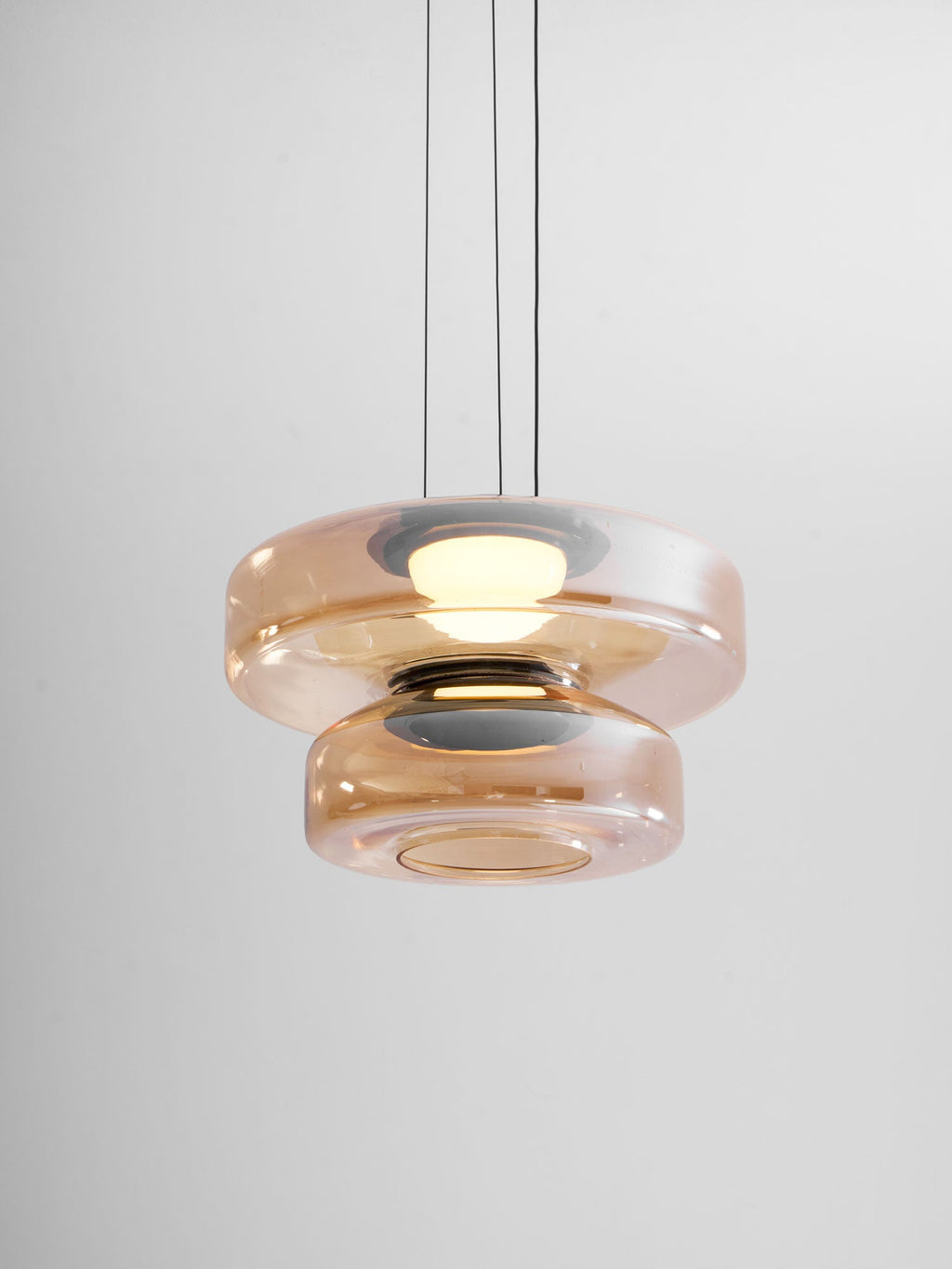 Levels Series Pendant Light, Mouth-Blown Glass LED