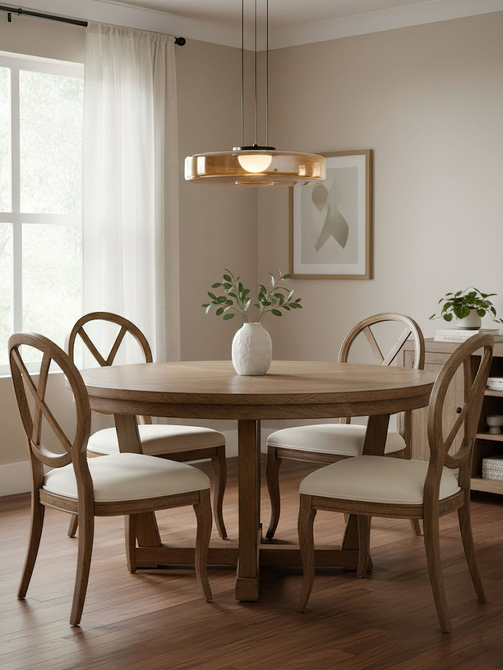 Green glass pendant light layered for soft dimensional lighting
