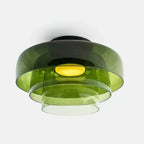 Indbygningsloftlampe, lagdelt tonet glas, integreret LED