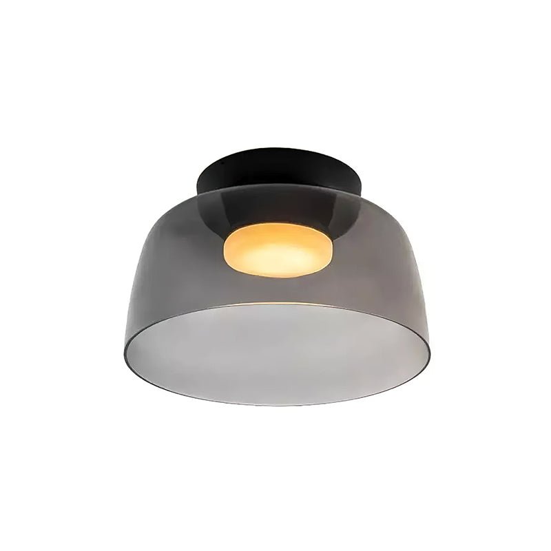 Indbygningsloftlampe, lagdelt tonet glas, integreret LED