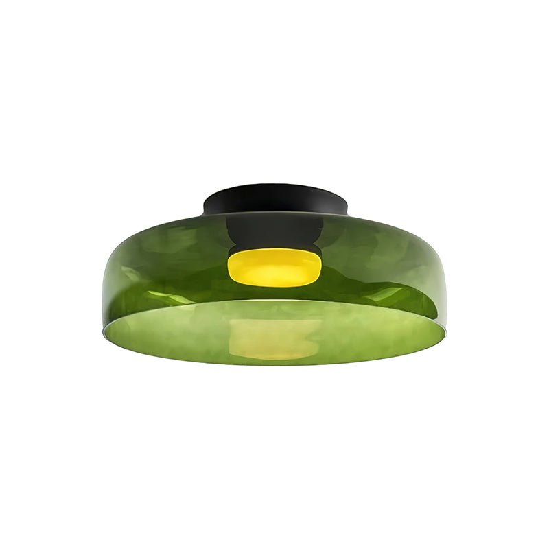 Indbygningsloftlampe, lagdelt tonet glas, integreret LED