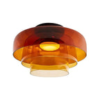 Indbygningsloftlampe, lagdelt tonet glas, integreret LED