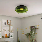 Indbygningsloftlampe, lagdelt tonet glas, integreret LED