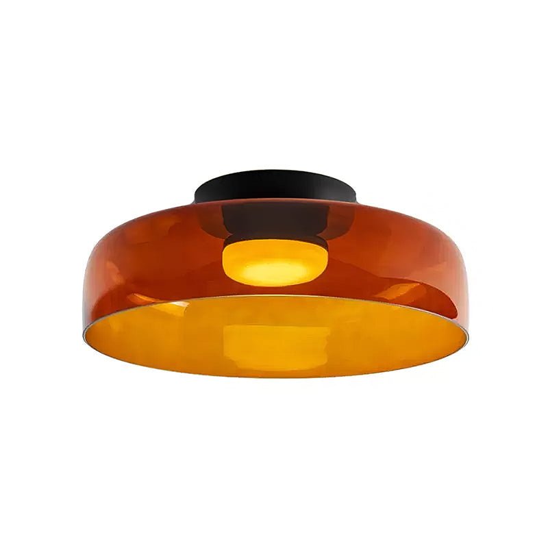 Indbygningsloftlampe, lagdelt tonet glas, integreret LED
