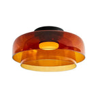 Indbygningsloftlampe, lagdelt tonet glas, integreret LED