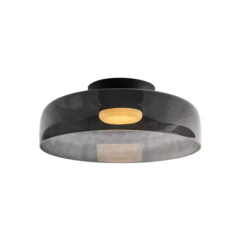 Indbygningsloftlampe, lagdelt tonet glas, integreret LED