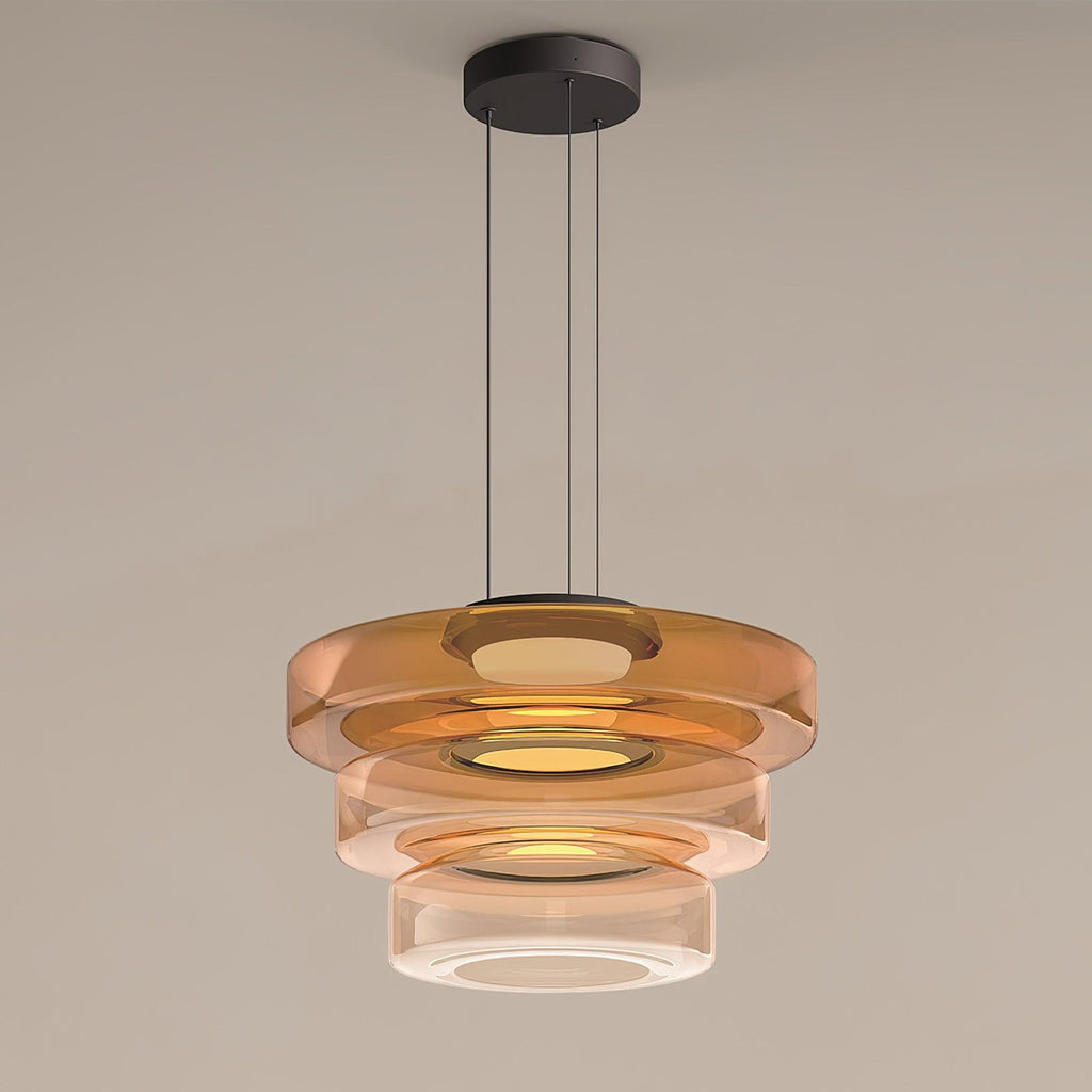 Levels Series Pendant Light, Mouth-Blown Glass LED