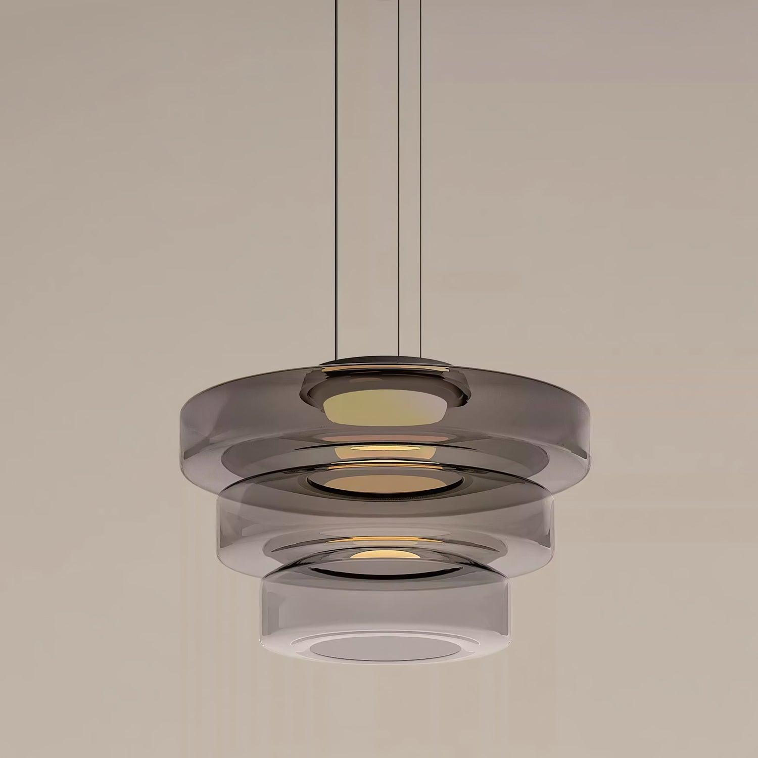 Levels Series Pendant Light, Mouth-Blown Glass LED