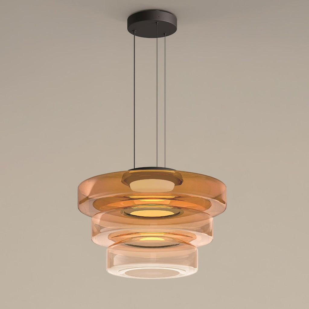 Levels Series Pendant Light, Mouth-Blown Glass LED