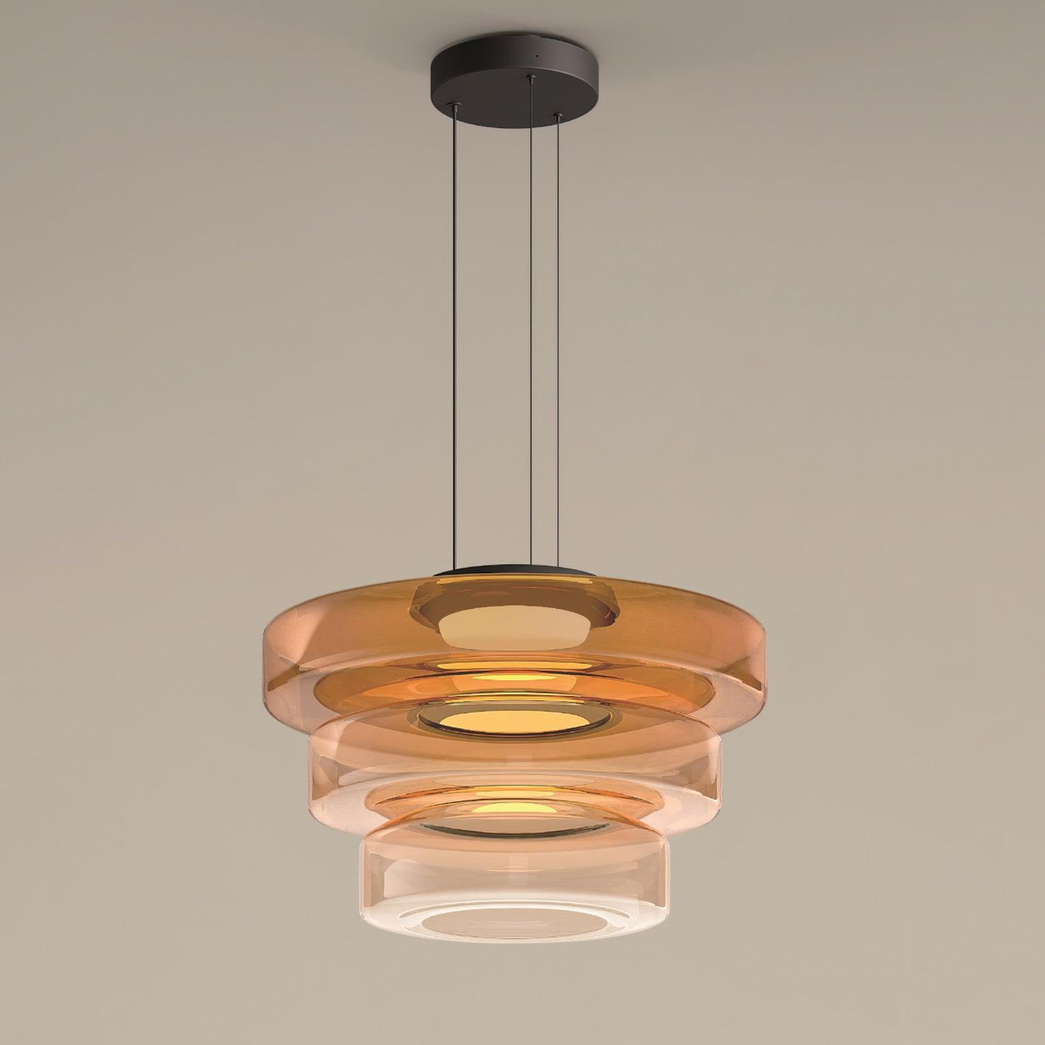Levels Series Pendant Light, Mouth-Blown Glass LED