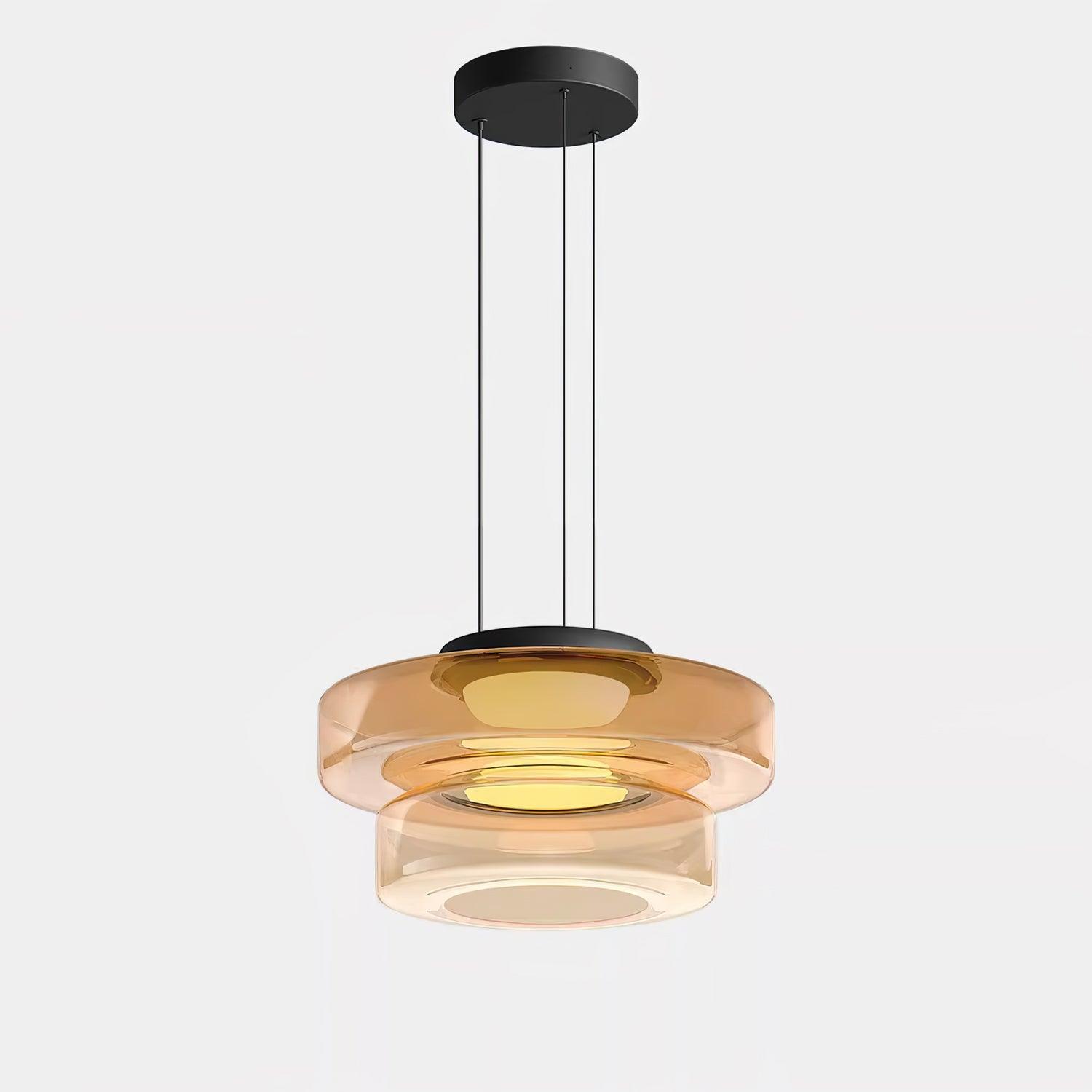 Levels Series Pendant Light, Mouth-Blown Glass LED