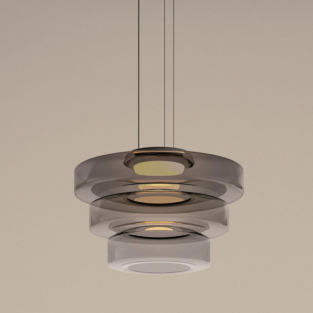 Levels Series Pendant Light, Mouth-Blown Glass LED