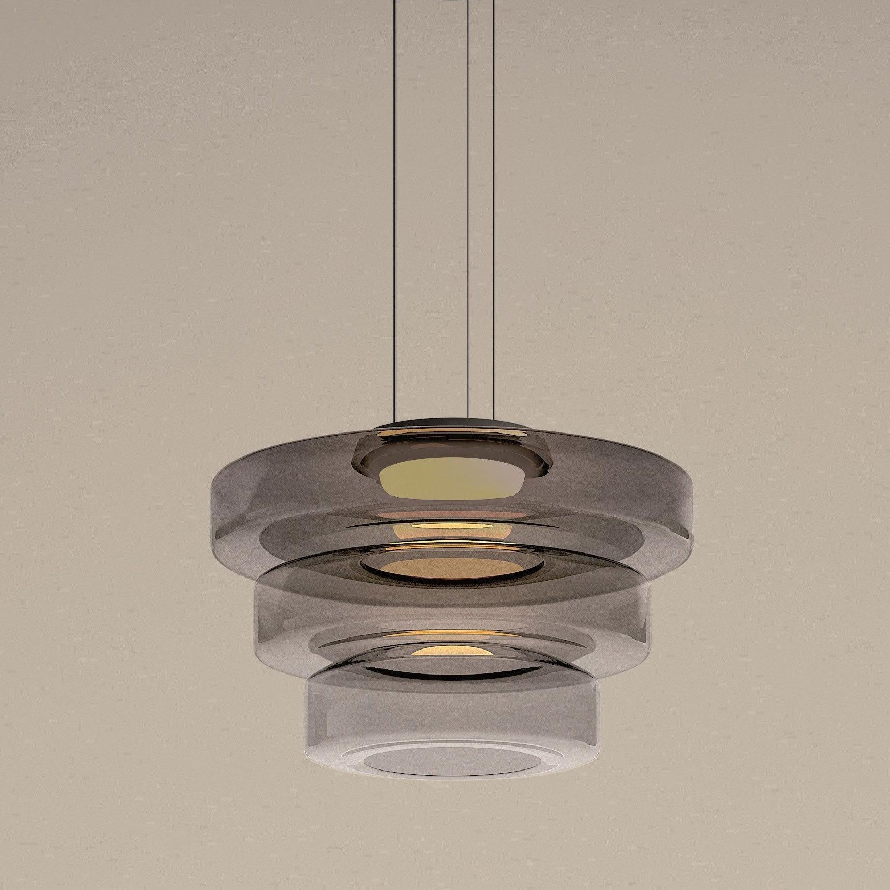 Levels Series Pendant Light, Mouth-Blown Glass LED
