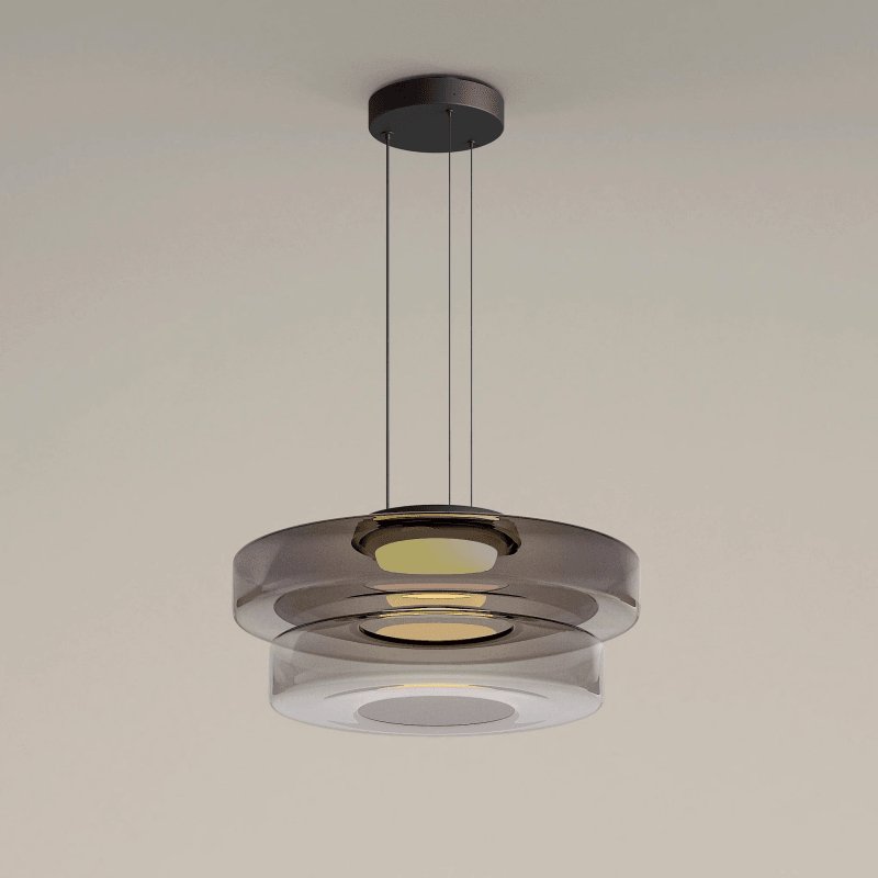 Levels Series Pendant Light, Mouth-Blown Glass LED