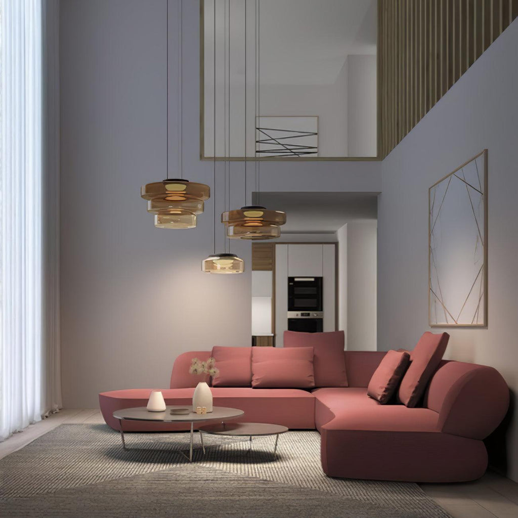 Levels Series Pendant Light, Mouth-Blown Glass LED